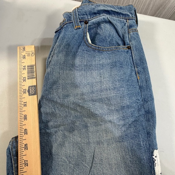 BDG Urban Outfitters Patchwork Embellished High Waist Flare Denim Jeans Sz 29 - Picture 5 of 7